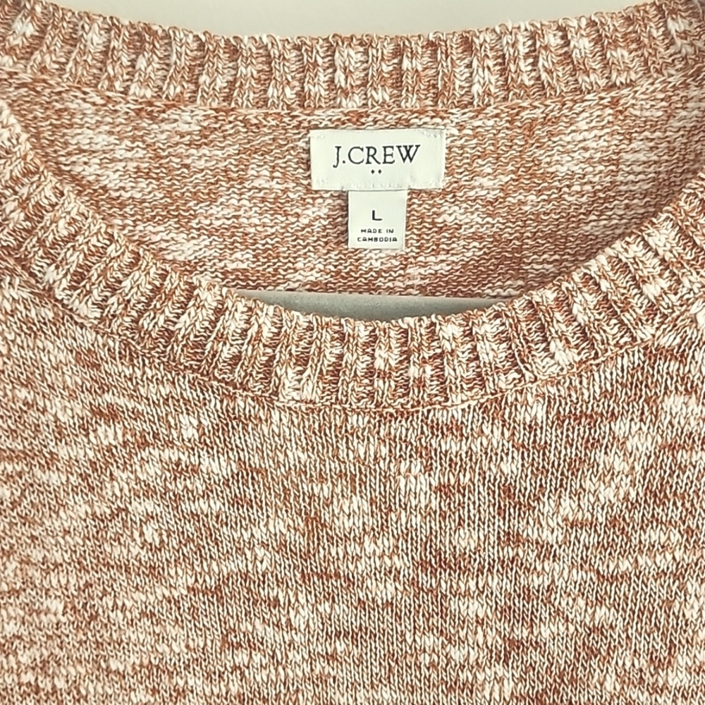 J. Crew Women's Knit Sweater in Cream and Brown